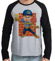 Camiseta manga longa Infantil ou Adulto Félix eu conserto detona ralph - Foto 2