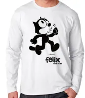 Camiseta manga longa Infantil ou Adulto Félix gato the cat gatinho - Foto 3