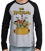 Camiseta manga longa Infantil ou Adulto flinstones the flintstones desenho antigo hanna barbera - Foto 2
