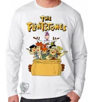Camiseta manga longa Infantil ou Adulto flinstones the flintstones desenho antigo hanna barbera - Foto 3