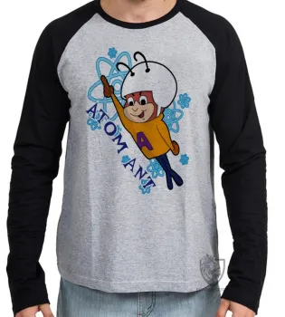 Camiseta manga longa Infantil ou Adulto formiga atomica atom ant desenho antigo hanna barbera - Foto 2