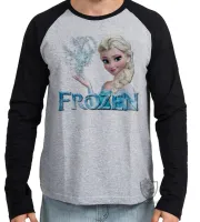 Camiseta manga longa Infantil ou Adulto Frozen Elsa - Foto 2