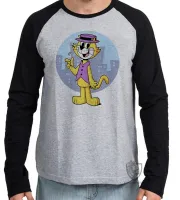 Camiseta manga longa Infantil ou Adulto gato manda chuva desenho antigo - Foto 2
