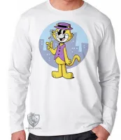 Camiseta manga longa Infantil ou Adulto gato manda chuva desenho antigo - Foto 3