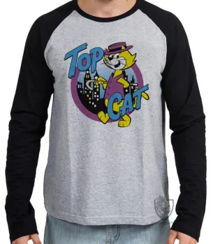 Camiseta manga longa Infantil ou Adulto gato manda chuva gatinho desenho - Foto 2