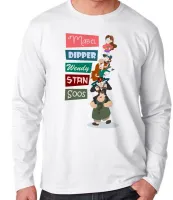 Camiseta manga longa Infantil ou Adulto Gravity Falls nomes pilha - Foto 3