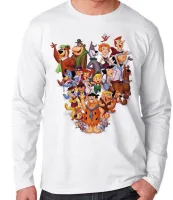 Camiseta manga longa Infantil ou Adulto Hanna Barbera personagens desenho - Foto 3
