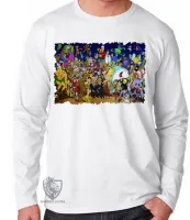 Camiseta manga longa Infantil ou Adulto hanna barbera scoob jonny flintstones penelope - Foto 3