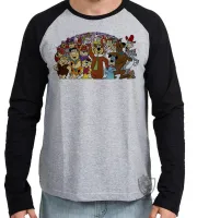 Camiseta manga longa Infantil ou Adulto hanna barbera ze colmeia fred barney tom jerry turma - Foto 2
