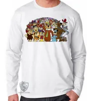 Camiseta manga longa Infantil ou Adulto hanna barbera ze colmeia fred barney tom jerry turma - Foto 3