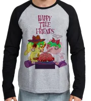 Camiseta manga longa Infantil ou Adulto Happy Tree Friends spaguetti - Foto 3