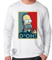 Camiseta manga longa Infantil ou Adulto Homer Simpsons rosquinha - Foto 2