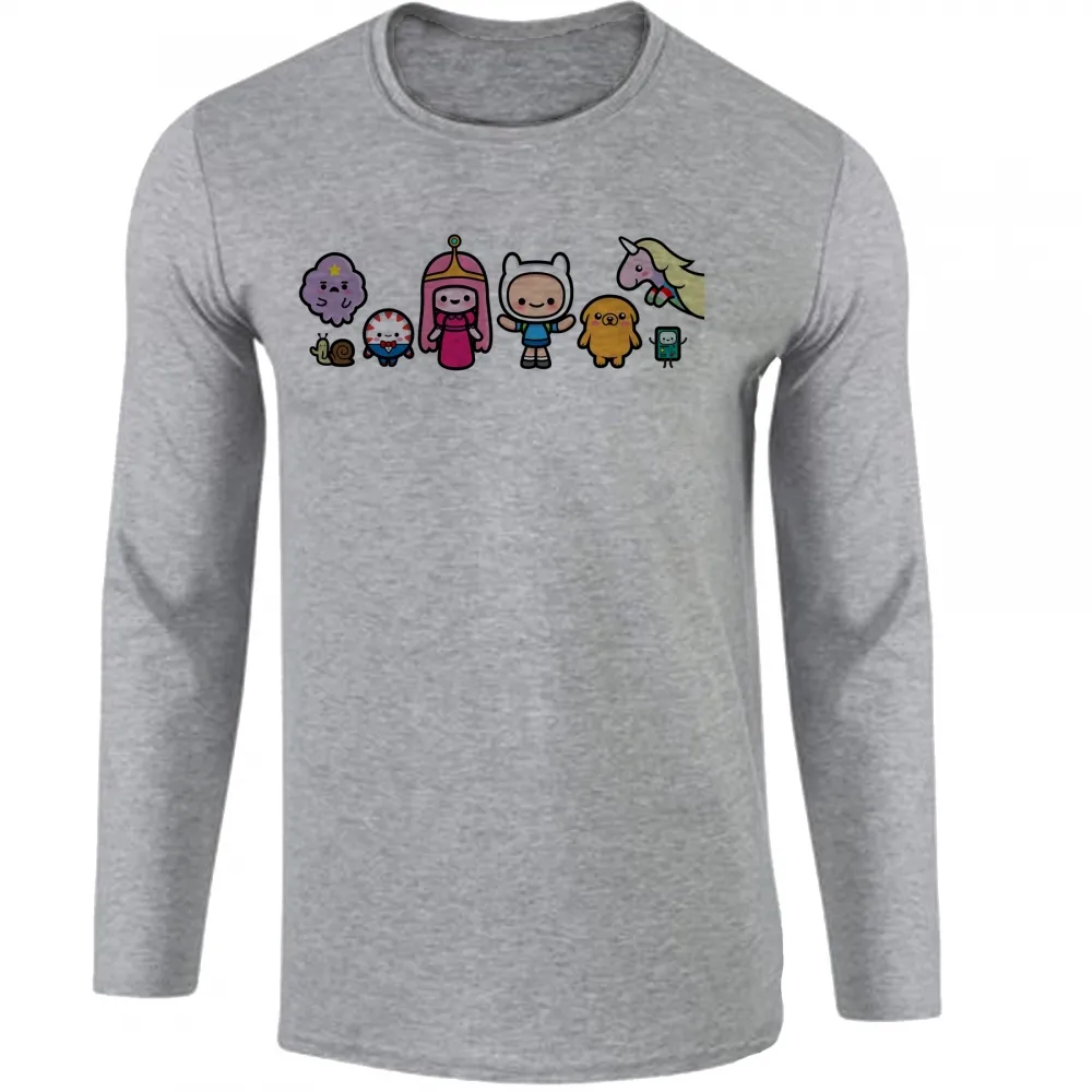 Camiseta manga longa Infantil ou Adulto Hora da Aventura desenho cartoon Imagem