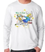 Camiseta manga longa Infantil ou Adulto Hora da Aventura Fiona Cake - Foto 3