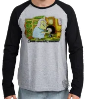 Camiseta manga longa Infantil ou Adulto Irmão do Jorel Vovó Juju abacate - Foto 2