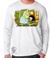 Camiseta manga longa Infantil ou Adulto Irmão do Jorel Vovó Juju abacate - Foto 3