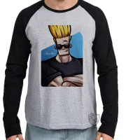 Camiseta manga longa Infantil ou Adulto Johnny Bravo cabelo mtv - Foto 2
