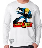 Camiseta manga longa Infantil ou Adulto jonny quest desenho antigo hanna barbera - Foto 3
