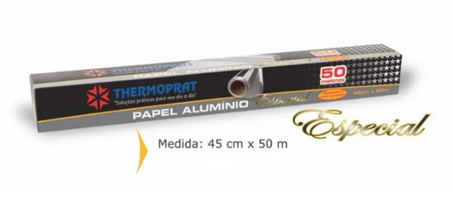 Papel Alumínio 45X50m Especial Thermoprat 1UN
