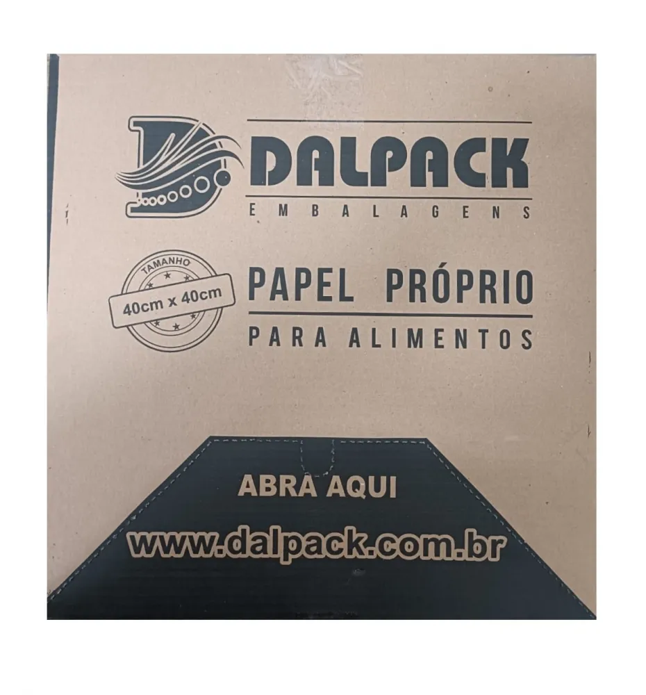Papel Acoplado Para Lanche 40X40cm Com Película Dalpack C/400