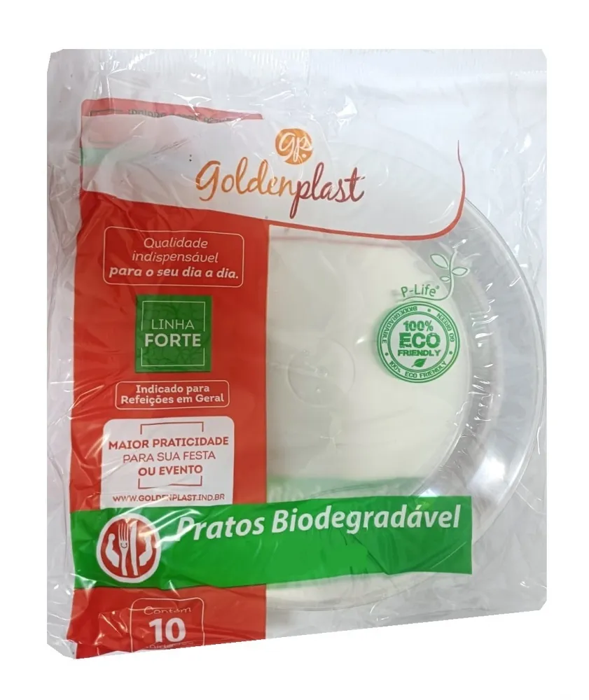 Prato Redondo 15cm Cristal Acrílico Golden Plast 30X10un