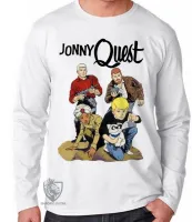 Camiseta manga longa Infantil ou Adulto jonny quest desenho antigo hanna barbera aventura - Foto 3