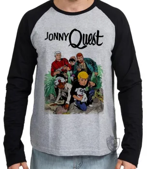 Camiseta manga longa Infantil ou Adulto Jonny quest desenho aventura ação antigo - Foto 2