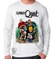 Camiseta manga longa Infantil ou Adulto Jonny quest desenho aventura ação antigo - Foto 3