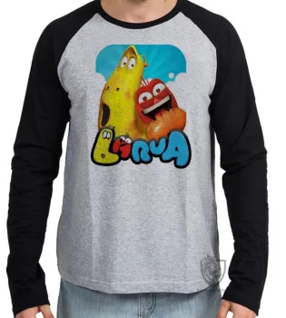 Camiseta manga longa Infantil ou Adulto Larvas engraçadas youtube - Foto 2