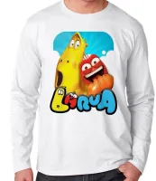 Camiseta manga longa Infantil ou Adulto Larvas engraçadas youtube - Foto 3
