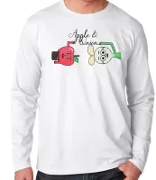 Camiseta manga longa Infantil ou Adulto Maçã e Cebola desenho animado - Foto 3