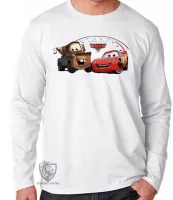 Camiseta manga longa Infantil ou Adulto McQueen Mate cars carros - Foto 3