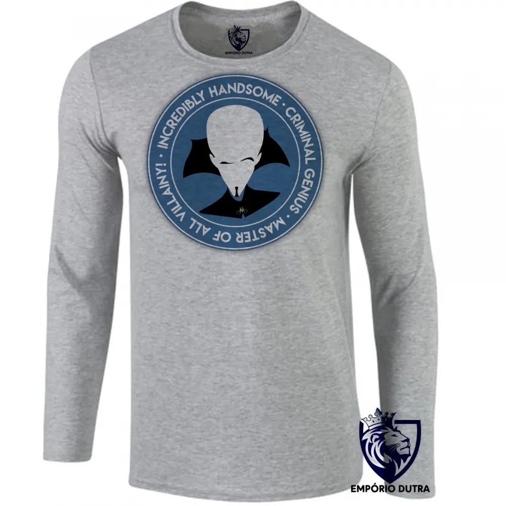 Camiseta manga longa Infantil ou Adulto Megamente handsome super heroi Imagem
