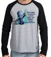 Camiseta manga longa Infantil ou Adulto Megamente ser mau bebe heroi - Foto 2
