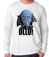 Camiseta manga longa Infantil ou Adulto megamente super herói azul - Foto 3