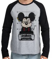 Camiseta manga longa Infantil ou Adulto Mickey mouse disney preso - Foto 2