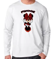 Camiseta manga longa Infantil ou Adulto Minnie mouse tope rosto mickey disney - Foto 2