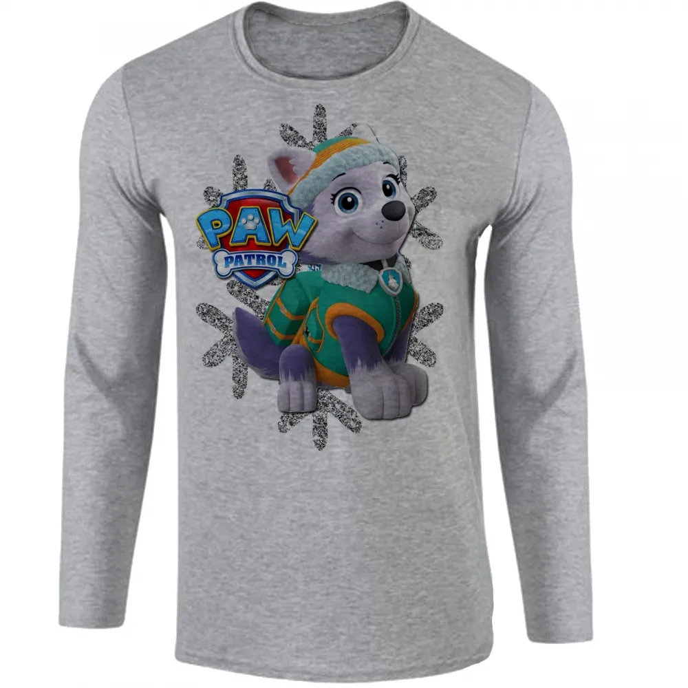 Camiseta manga longa Infantil ou Adulto Patrulha Canina Everest