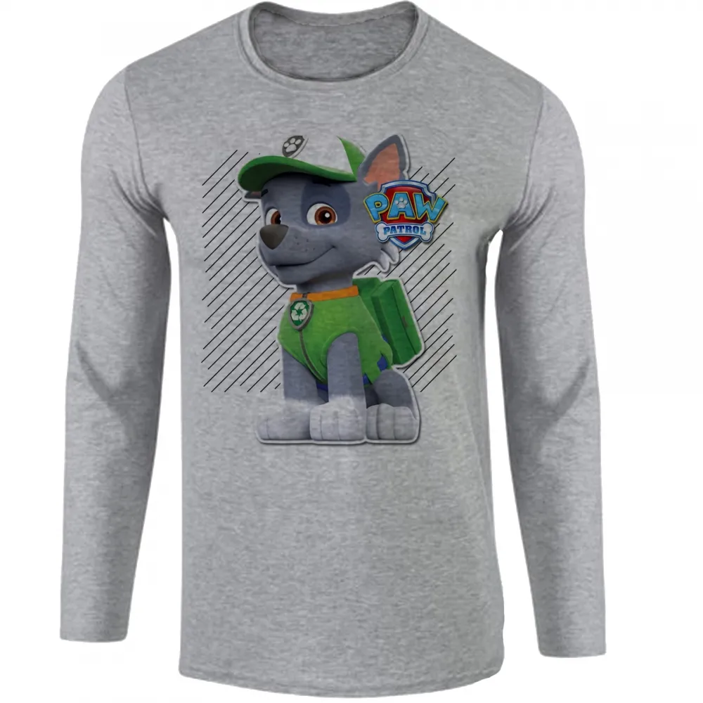 Camiseta manga longa Infantil ou Adulto Patrulha Canina Rocky Imagem