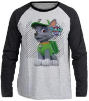 Camiseta manga longa Infantil ou Adulto Patrulha Canina Rocky - Foto 3