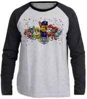 Camiseta manga longa Infantil ou Adulto Patrulha Canina todos - Foto 3