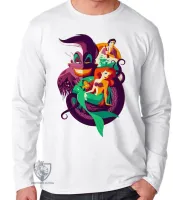 Camiseta manga longa Infantil ou Adulto Pequena Sereia - Foto 3