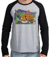 Camiseta manga longa Infantil ou Adulto Pernalonga coelho looney tunes velhinho - Foto 2