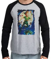 Camiseta manga longa Infantil ou Adulto Peter Pan e fada sininho - Foto 2