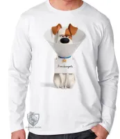 Camiseta manga longa Infantil ou Adulto Pets Max Cone cachorro - Foto 3