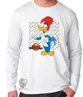 Camiseta manga longa Infantil ou Adulto Pica Pau bolinhas - Foto 3