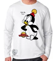Camiseta manga longa Infantil ou Adulto Pica Pau Chilly willy Pinguim - Foto 3