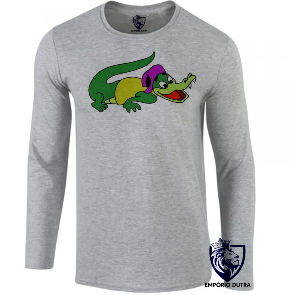 Camiseta manga longa Infantil ou Adulto Pica Pau Zé Jacaré crocodilo Imagem