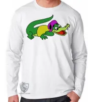 Camiseta manga longa Infantil ou Adulto Pica Pau Zé Jacaré crocodilo - Foto 2
