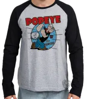 Camiseta manga longa Infantil ou Adulto Popeye marinheiro desenho antigo bom - Foto 3